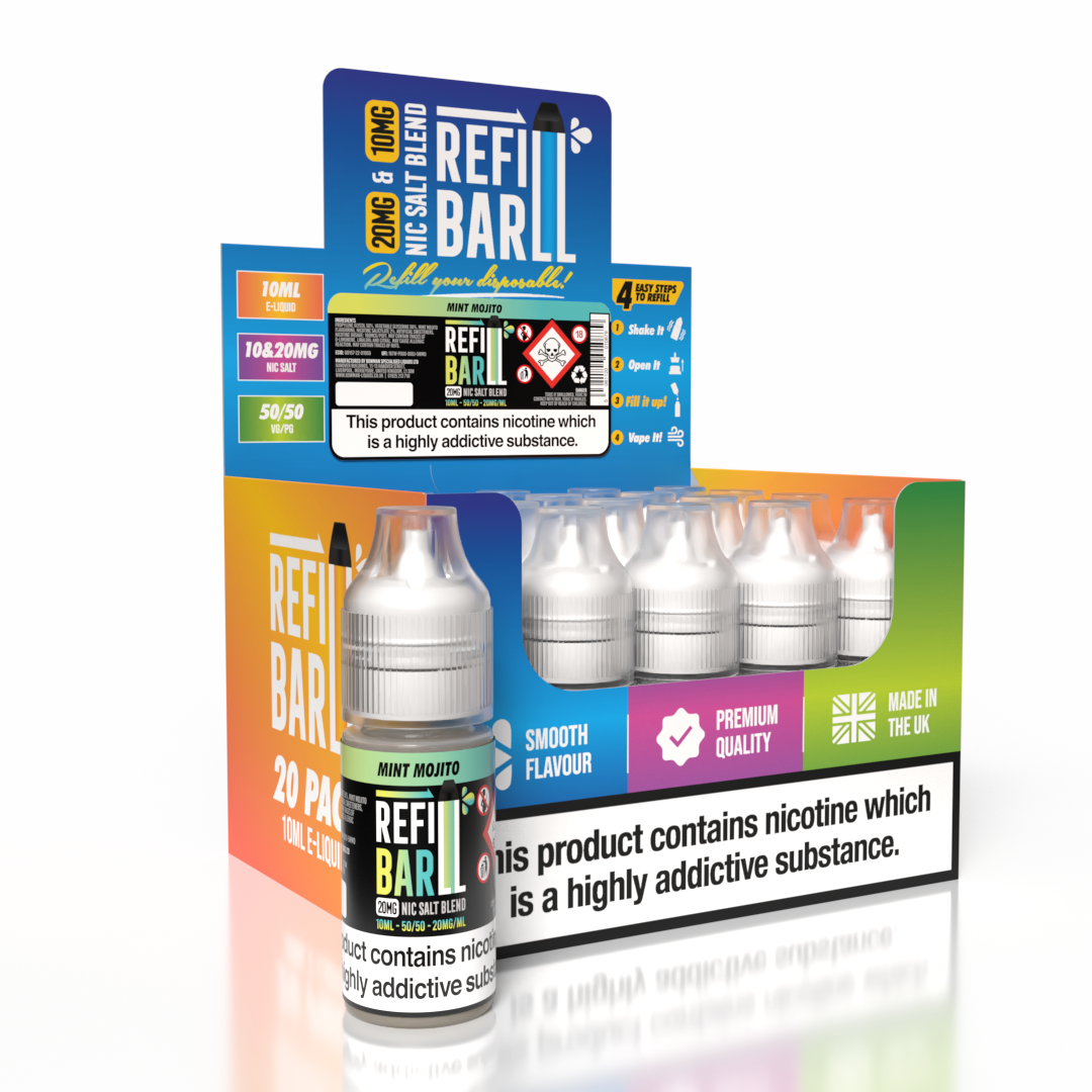 Refill Bar Salts Mint Mojito 10ml 50vg - (Pack Of 20)