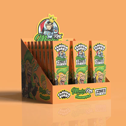 Monkey King: King Size Flavor Burst Cones (24 Pack) - Pineapple