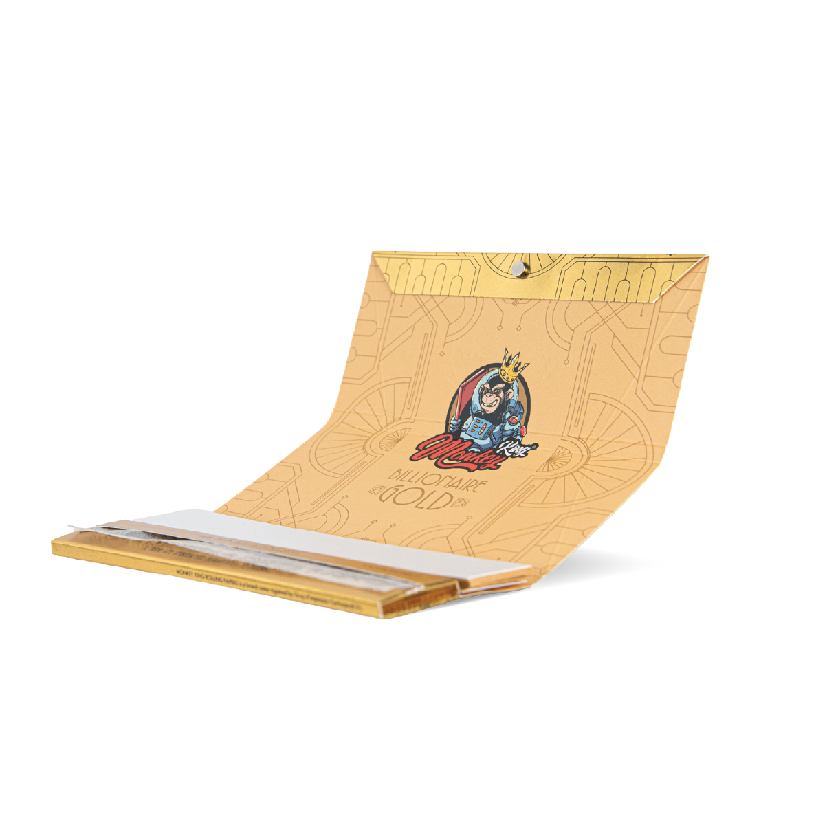Monkey King Rolling Papers & Tips: Billionaire Gold XL - Extra Long (24 Pack)