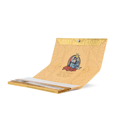 Monkey King Rolling Papers & Tips: Billionaire Gold XL - Extra Long (24 Pack)