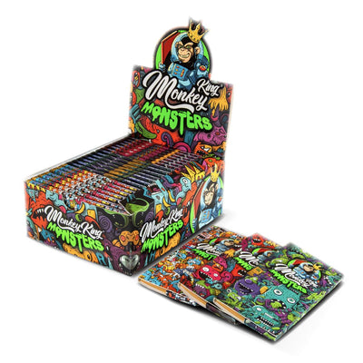 Monkey King Papers, Tips & Tray: Magnetic Monsters Edition - King Size Unbleached (24 Pack)