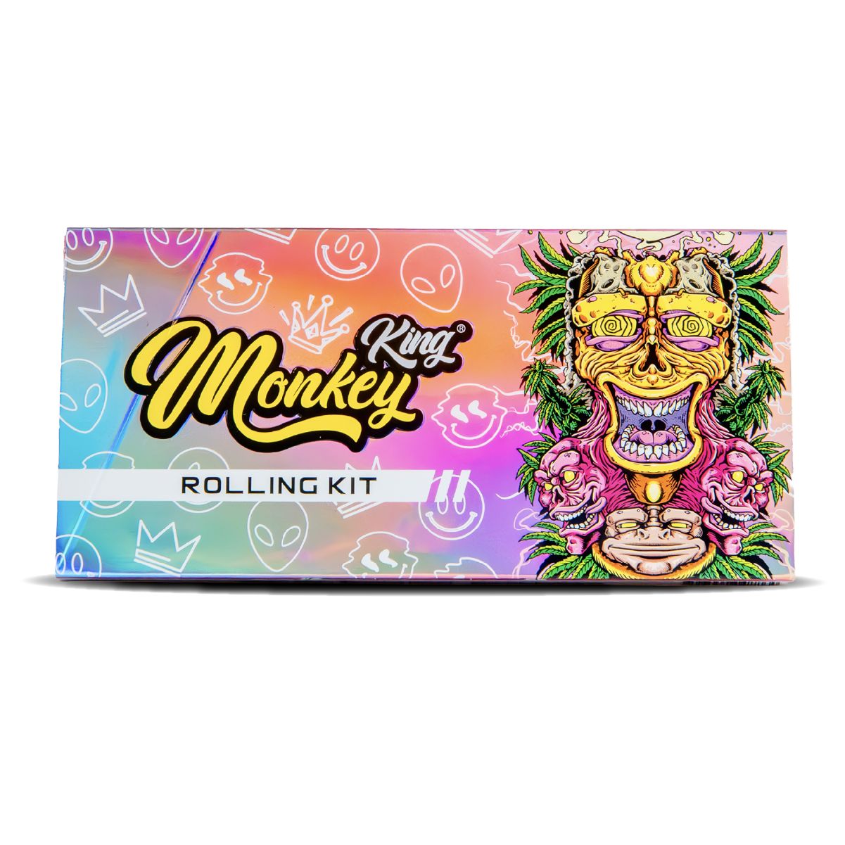 Monkey King Papers, Tips & Rolling Kit: Magnetic Ready to Fly - King Size Unbleached (24 Pack)