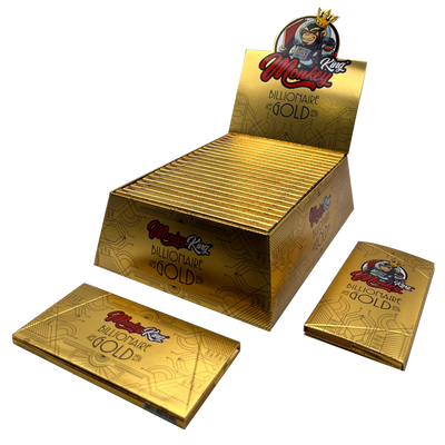 Monkey King Rolling Papers & Tips: Billionaire Gold - King Size (24 Pack)