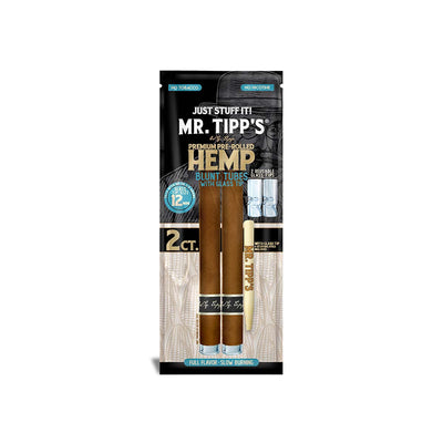 Mr Tipp's Pre-Rolled Hemp Blunt Tubes: Glass Tip 12mm - 2 Tubes