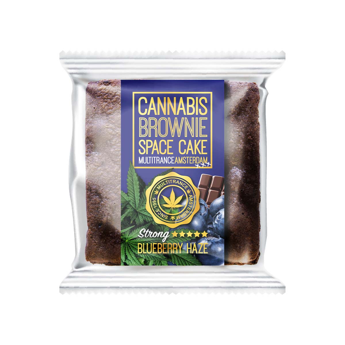 Multitrance Boxed Cannabis Brownie - Blueberry Haze Strong