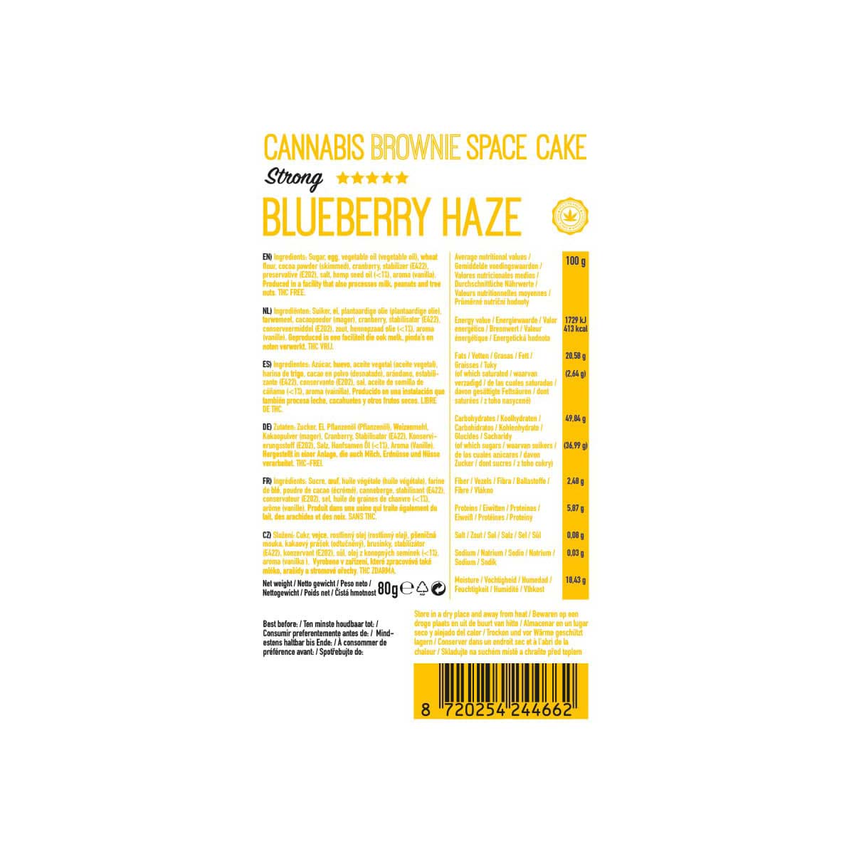 Multitrance Boxed Cannabis Brownie - Blueberry Haze Strong