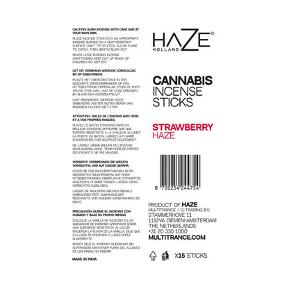 Haze Cannabis Incense Sticks: Strawberry Haze (6 Pack)