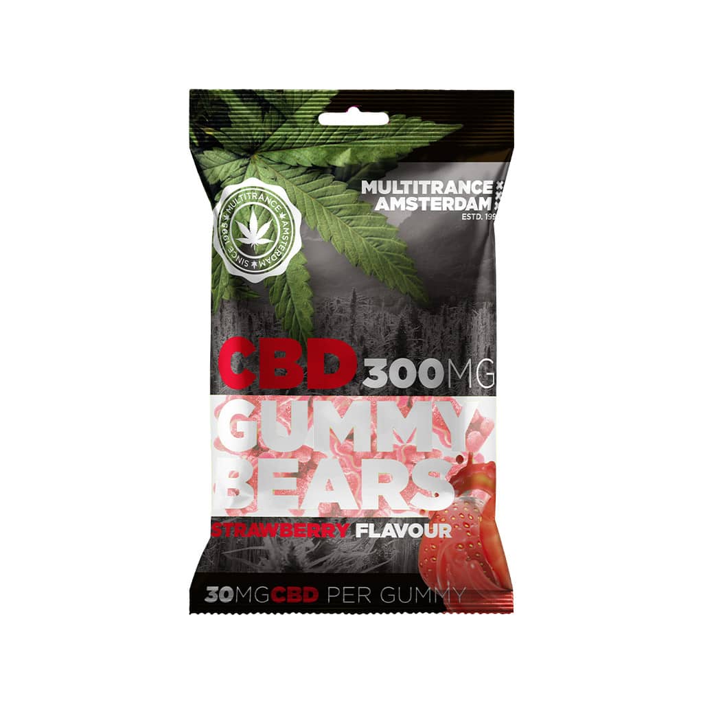 Multitrance Strawberry CBD Gummy Bears 300mg
