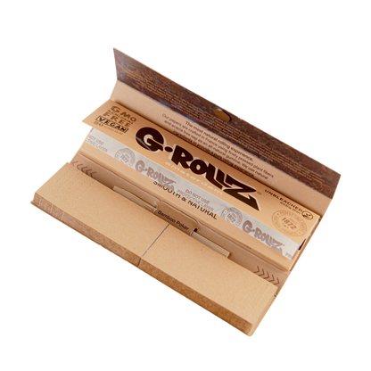 G-Rollz Rolling Papers, Tips & Poker: Unbleached Extra Thin - King Size (24 Pack)