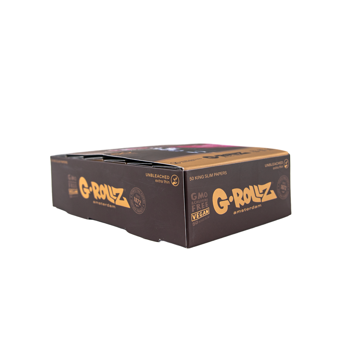 G-Rollz Rolling Papers, Tips & Poker: Unbleached Extra Thin - King Size (24 Pack)