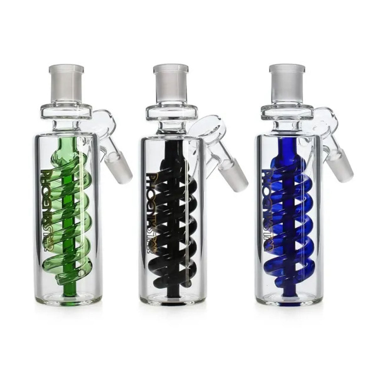 Phoenix Star: 14mm Male/Female 45° Ash Catcher With Double Helix Perculator - (PAC15)