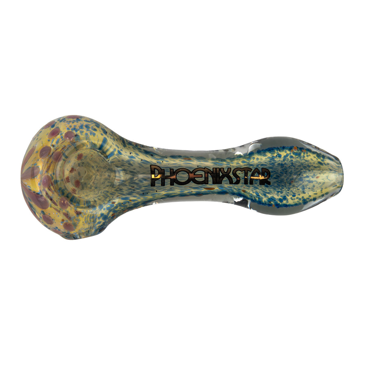 Phoenix Star: 4.3" Mystic Bloom Glass Hand Pipe - (PGP100)