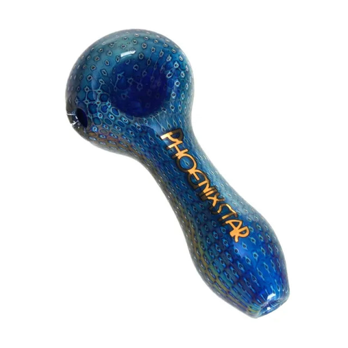 Phoenix Star: 4" Silver Fumed Bubble Trap Hand Pipe