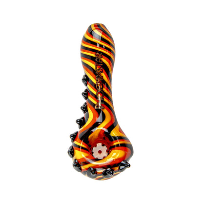 Phoenix Star: 4" 5 Hole Screen Glass Hand Pipe - (PGP104)