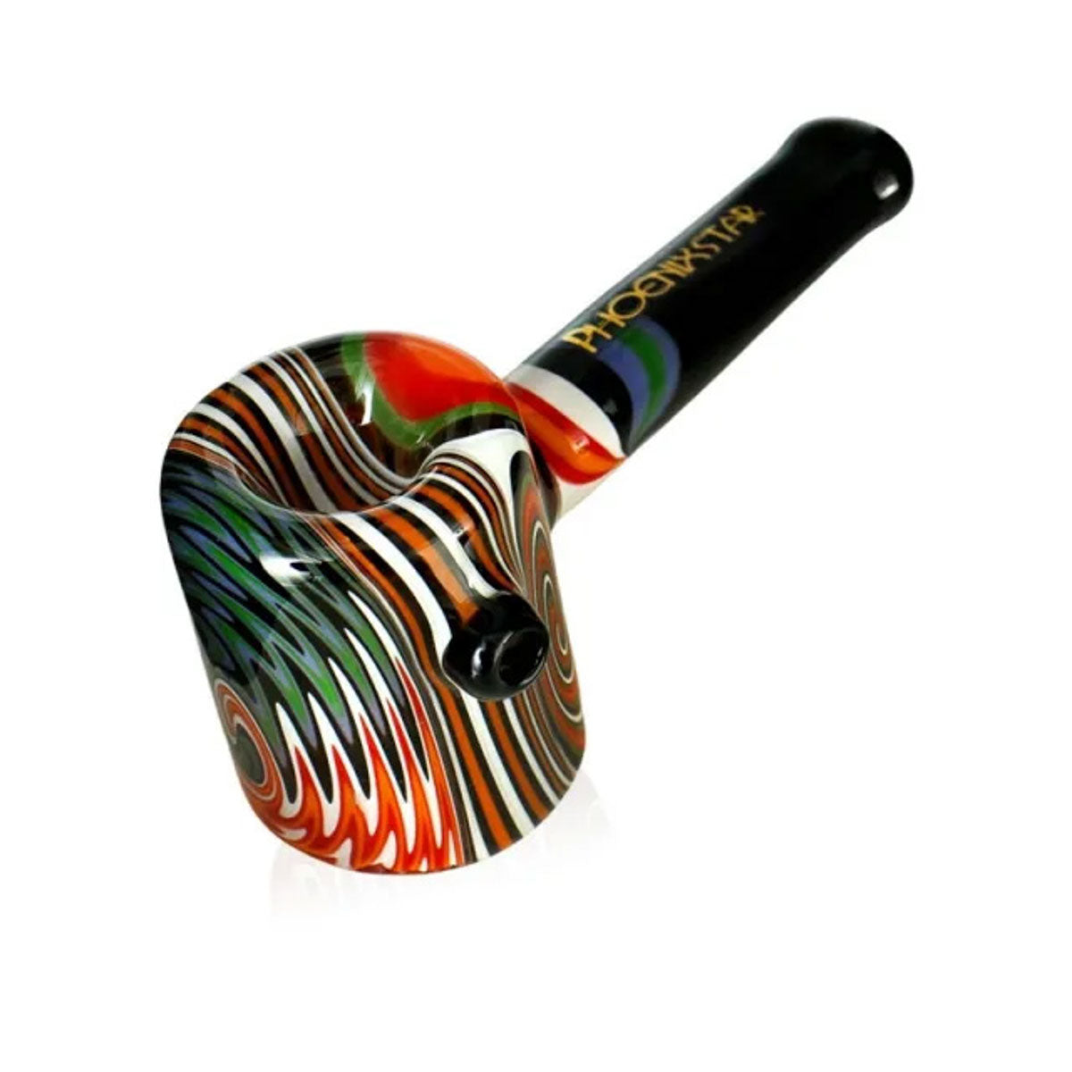 Phoenix Star: 4.3" Wig Wag Hammer Glass Hand Pipe - (PGP121)