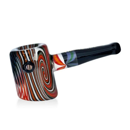 Phoenix Star: 4.3" Wig Wag Hammer Glass Hand Pipe - (PGP121)