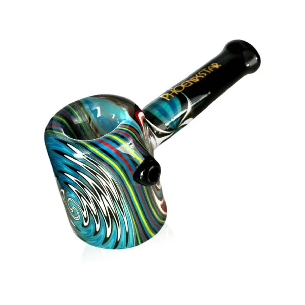 Phoenix Star: 4.3" Wig Wag Hammer Glass Hand Pipe - (PGP121)