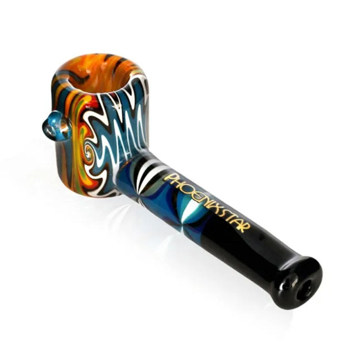 Phoenix Star: 5.2" Wig Wag Hammer Glass Hand Pipe - (PGP122)
