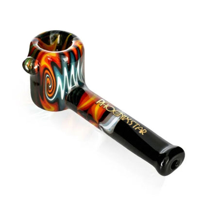 Phoenix Star: 5.2" Wig Wag Hammer Glass Hand Pipe - (PGP122)