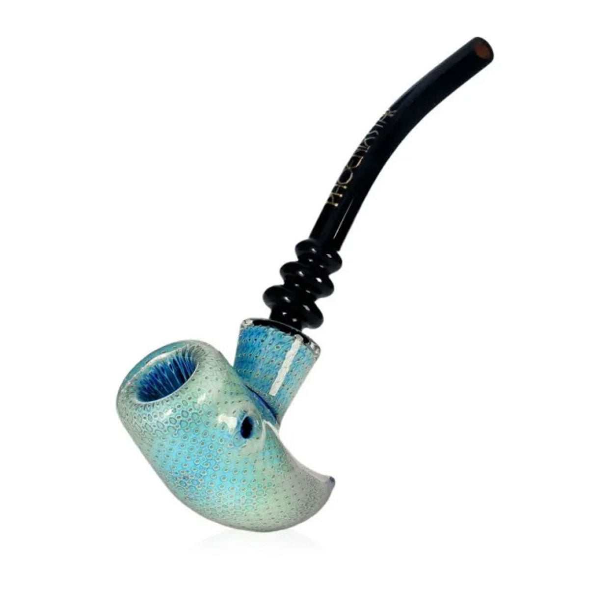 Phoenix Star: 6.5" Silver Fumed Sherlock Glass Hand Pipe - (PGP129)