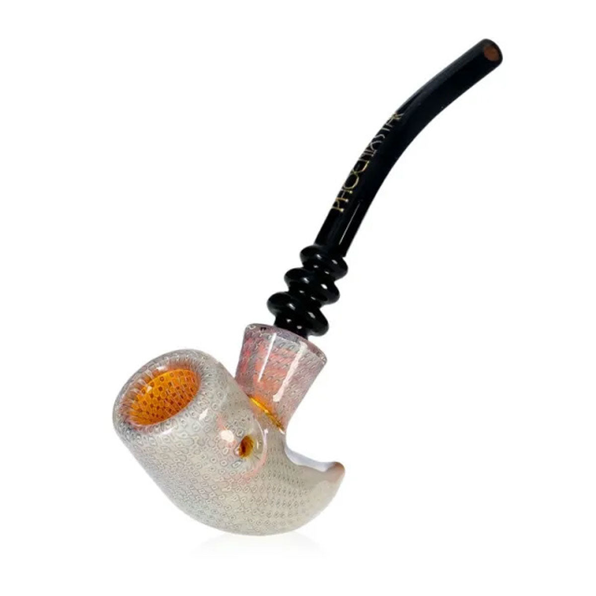 Phoenix Star: 6.5" Silver Fumed Sherlock Glass Hand Pipe - (PGP129)