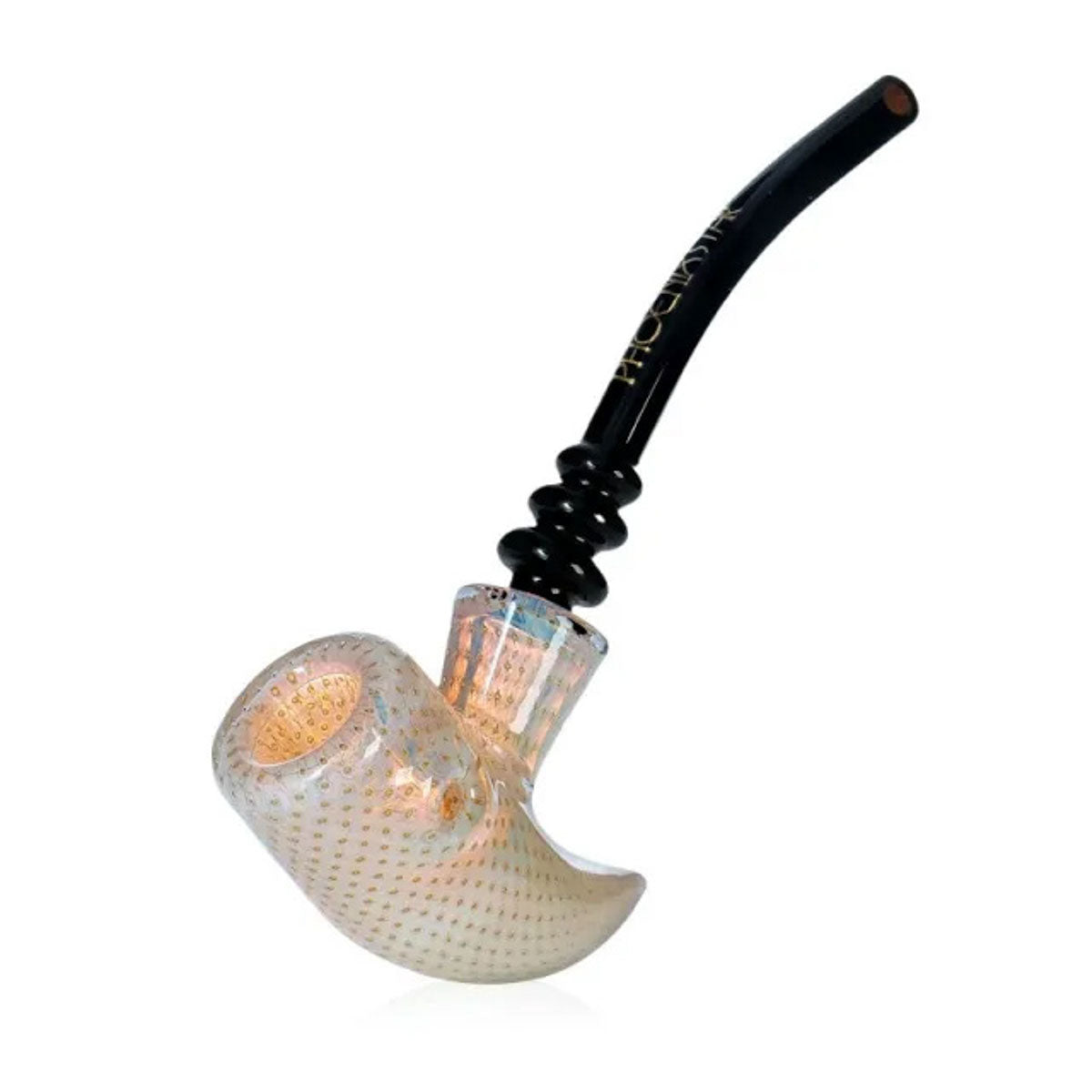 Phoenix Star: 6.5" Silver Fumed Sherlock Glass Hand Pipe - (PGP129)