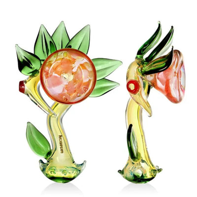 Phoenix Star: 4" Sunflower Glass Hand Pipe - (PGP130)