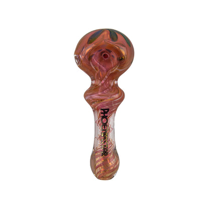 Phoenix Star: 4.3" Twisted Colour Glass Hand Pipe - (PGP29)