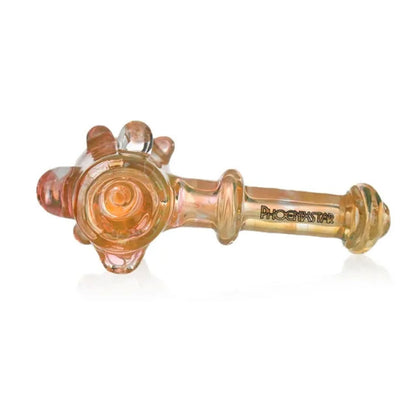 Phoenix Star: 4.6" Gold Fumed Glass Hammer Pipe - (PGP44)