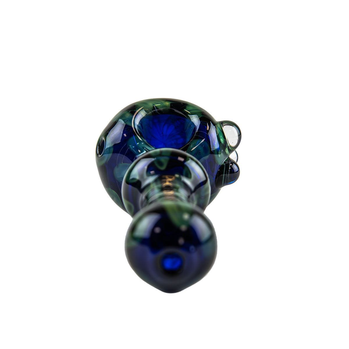 Phoenix Star: Green Blue 4" Glass Hand Pipe - (PGP72)