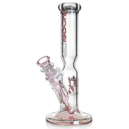 Phoenix Star: 10" Wide Base Straight Glass Bong - (PHX02)