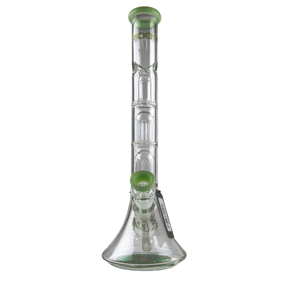 Phoenix Star: 14" Dual 6 Arm Percolator Glass Bong - (PHX10)