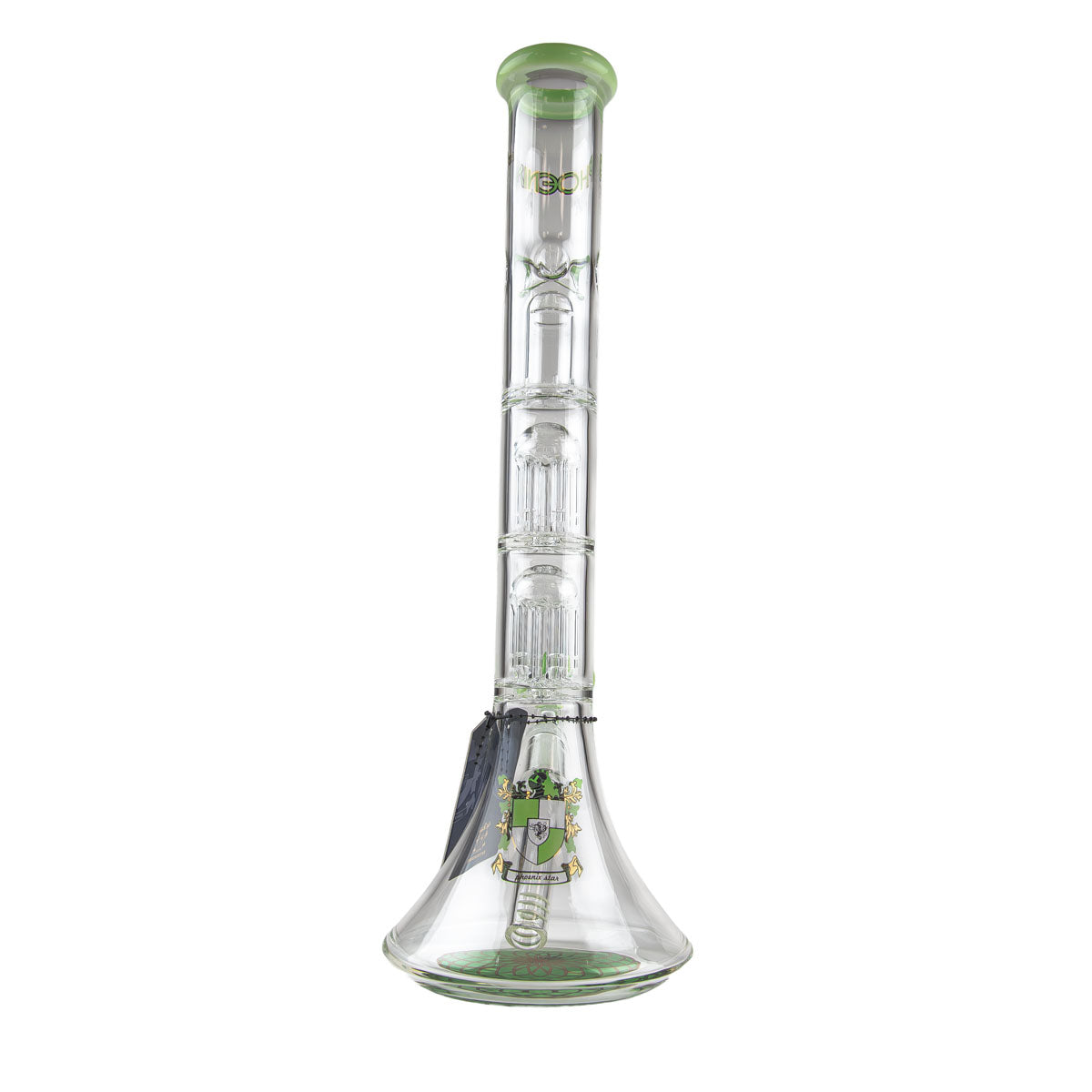 Phoenix Star: 14" Dual 6 Arm Percolator Glass Bong - (PHX10)