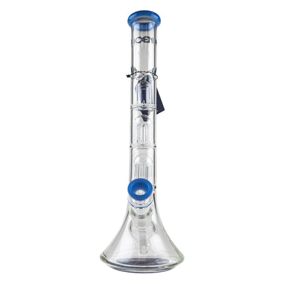 Phoenix Star: 14" Dual 6 Arm Percolator Glass Bong - (PHX10)