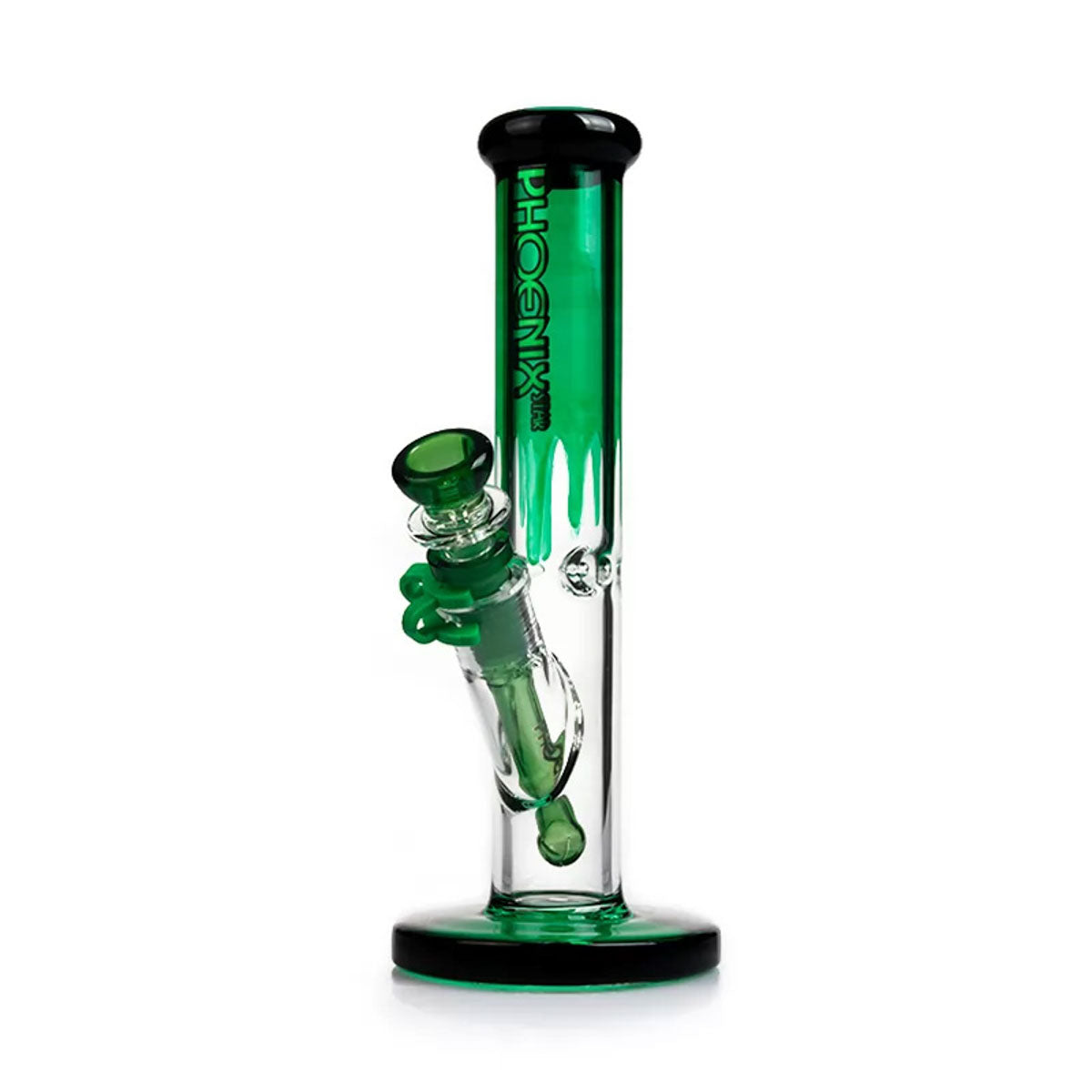 Phoenix Star: 10" Colourful Straight Glass Bong