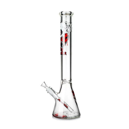 Phoenix Star: 18" Cartoon Blood Skull Decal Beaker Bong With Ice Catcher (PHX400)