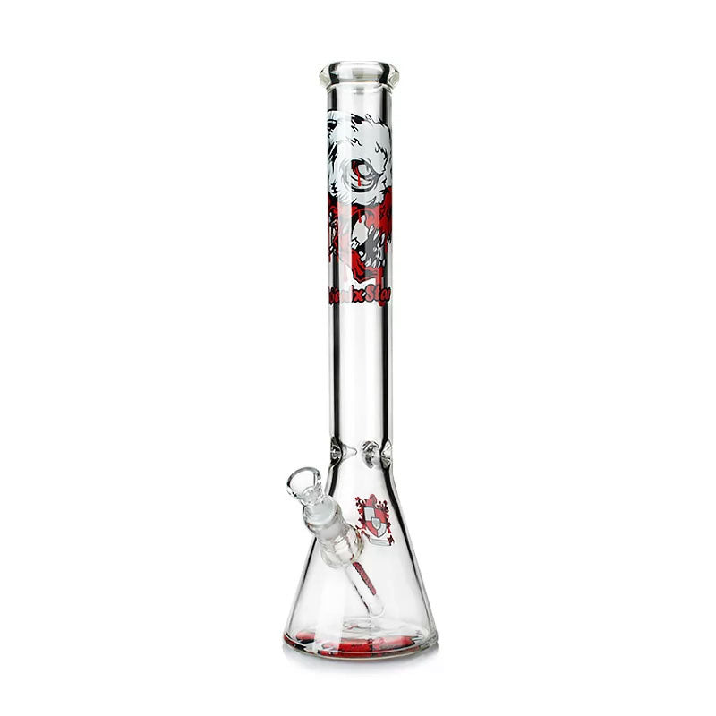 Phoenix Star: 18" Cartoon Blood Skull Decal Beaker Bong With Ice Catcher (PHX400)