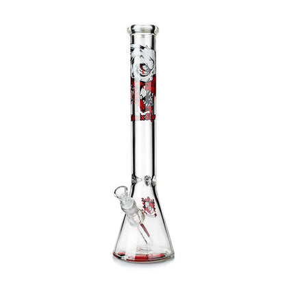 Phoenix Star: 18" Cartoon Blood Skull Decal Beaker Bong With Ice Catcher (PHX400)