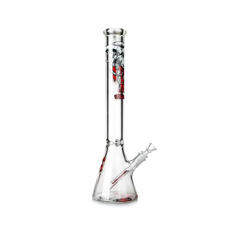 Phoenix Star: 18" Cartoon Blood Skull Decal Beaker Bong With Ice Catcher (PHX400)