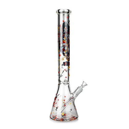 Phoenix Star: 18" Cartoon Wolf Decal Beaker Bong With Ice Catchers (PHX418)