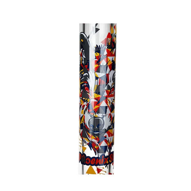 Phoenix Star: 18" Cartoon Wolf Decal Beaker Bong With Ice Catchers (PHX418)