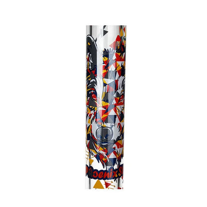 Phoenix Star: 18" Cartoon Wolf Decal Beaker Bong With Ice Catchers (PHX418)