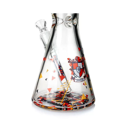 Phoenix Star: 18" Cartoon Wolf Decal Beaker Bong With Ice Catchers (PHX418)