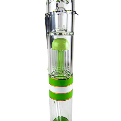 Phoenix Star: 17.5" Single 8 Arm Percolator Glass Bong (PHX604)