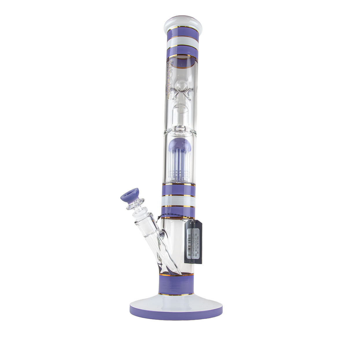 Phoenix Star: 17.5" Single 8 Arm Percolator Glass Bong (PHX604)