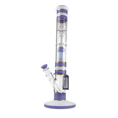 Phoenix Star: 17.5" Single 8 Arm Percolator Glass Bong (PHX604)