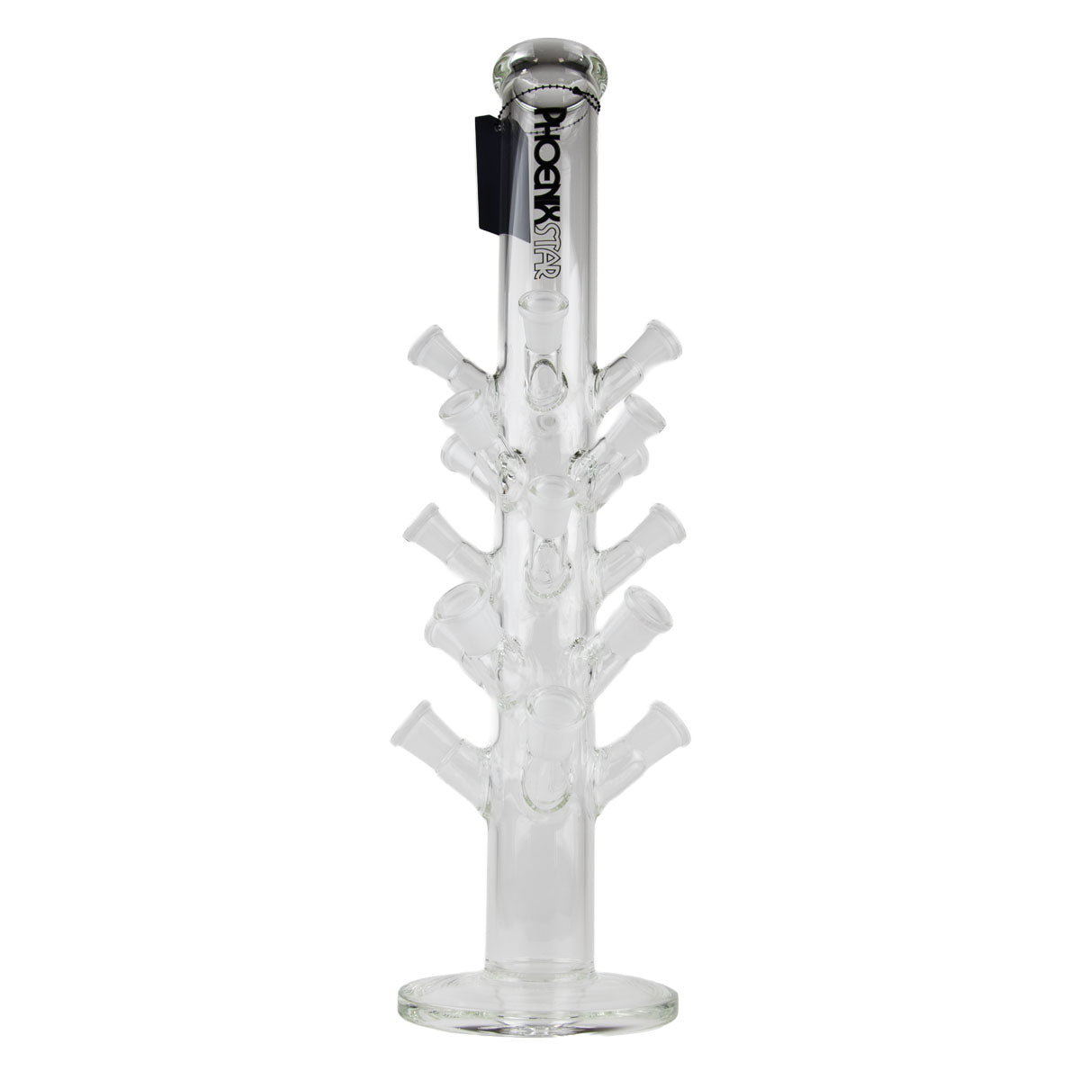 Phoenix Star: 19" Glass Bong Display Stand With Mixed 14mm And 18mm Holders - (PHX699)