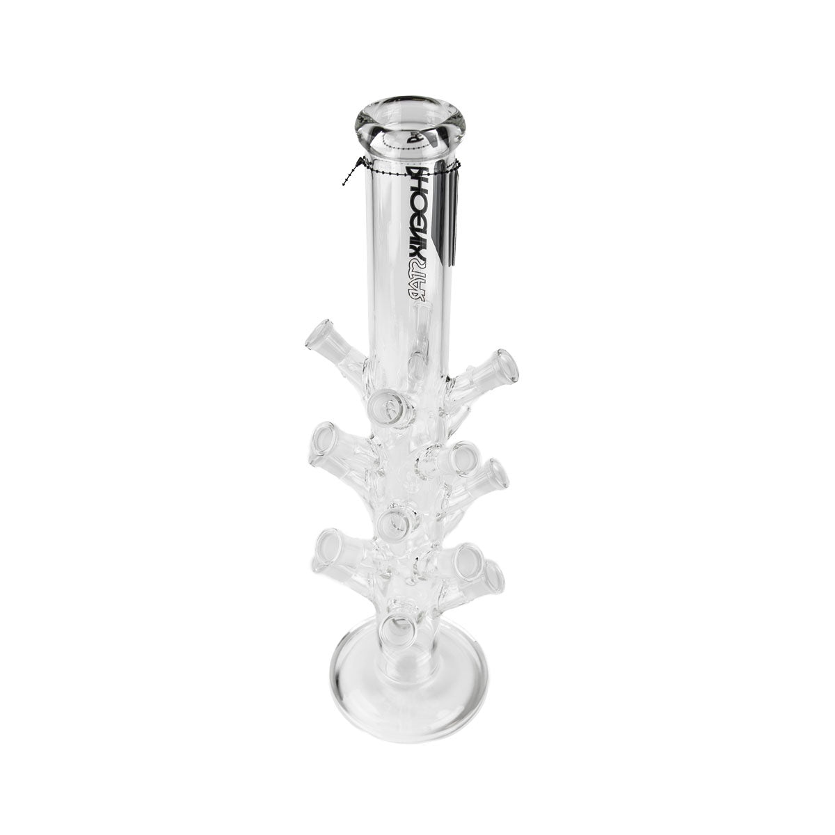 Phoenix Star: 19" Glass Bong Display Stand With Mixed 14mm And 18mm Holders - (PHX699)