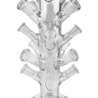 Phoenix Star: 19" Glass Bong Display Stand With Mixed 14mm And 18mm Holders - (PHX699)