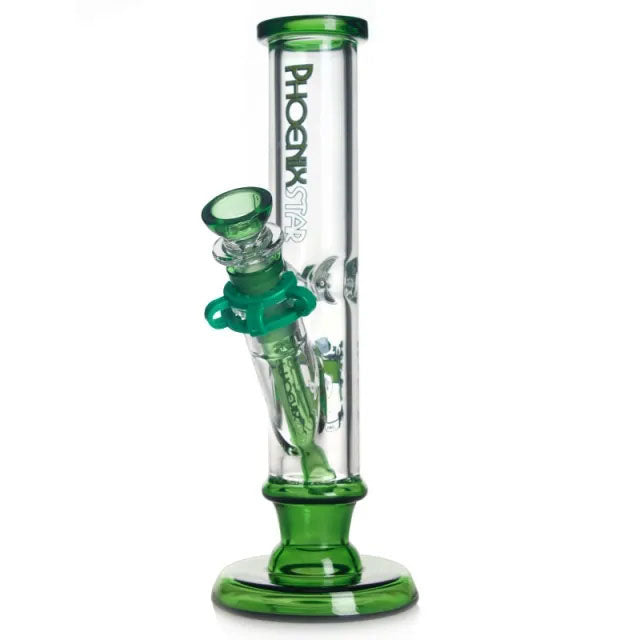 Phoenix Star: 10" Straight Tube Glass Bong (PHX723)